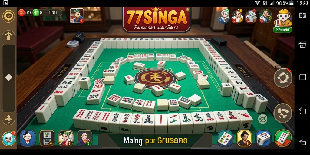 Screenshot gameplay Mahjong 77SINGA yang menampilkan aksi seru.