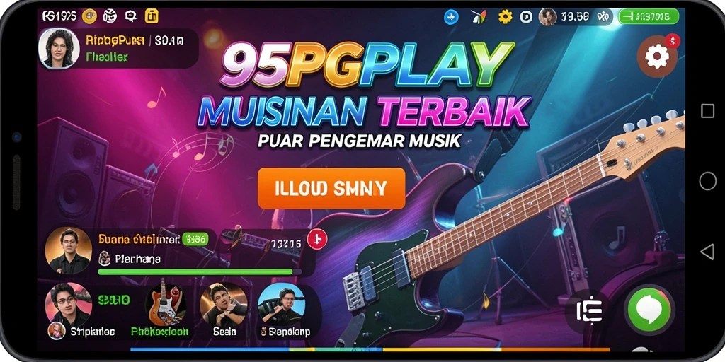 Tampilan gameplay <strong>95PGPLAY</strong> dengan berbagai fitur musik interaktif.