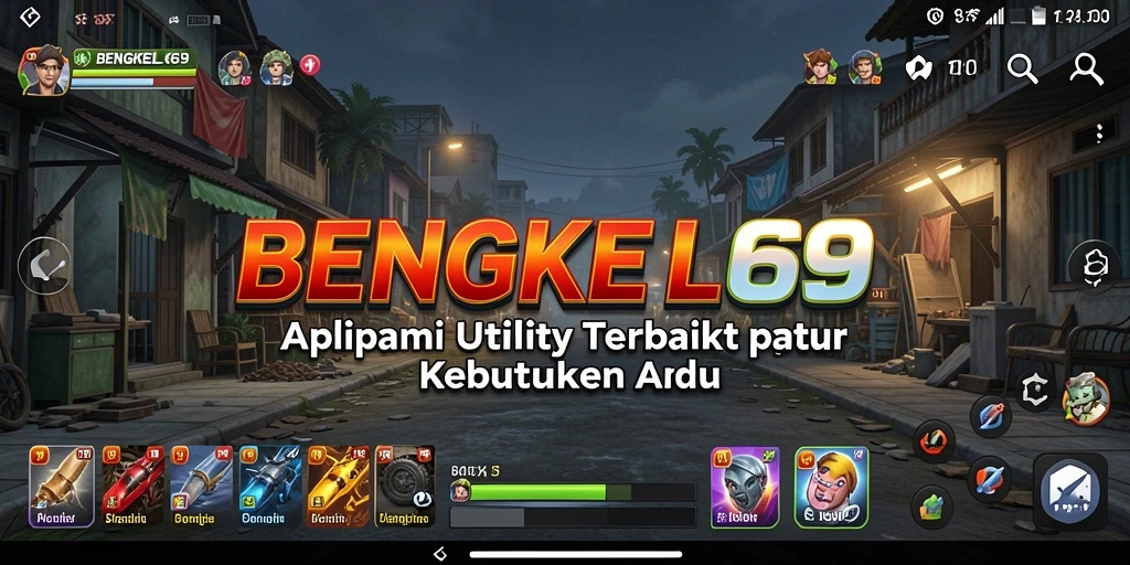 Tampilan utama BENGKEL69 dengan fitur-fitur mudah diakses.
