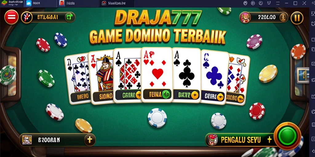 Tampilan gameplay DRAJA777 yang menarik saat bermain Domino.