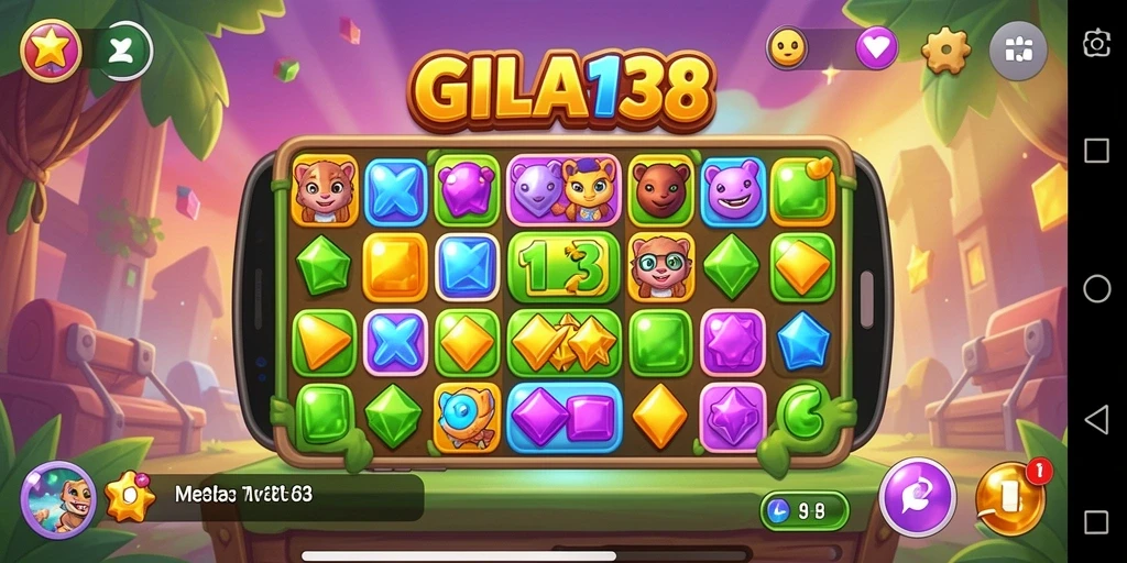 Gameplay seru GILA138 dengan tantangan Match-3 yang mendebarkan.