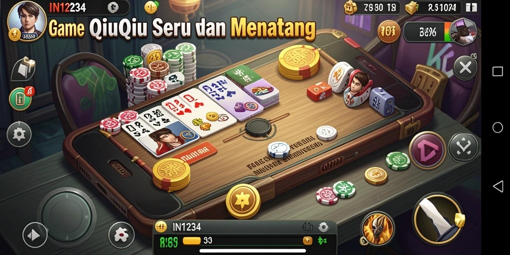 Tampilan gameplay QiuQiu yang menarik dalam IN1234.