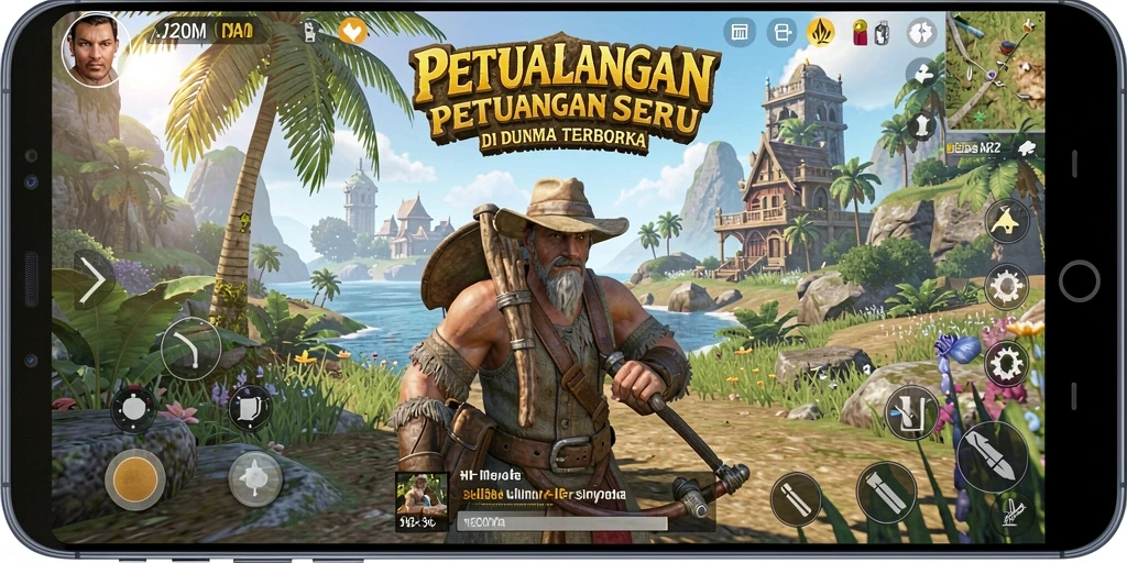 Menampilkan gameplay seru dalam dunia terbuka di J200M.