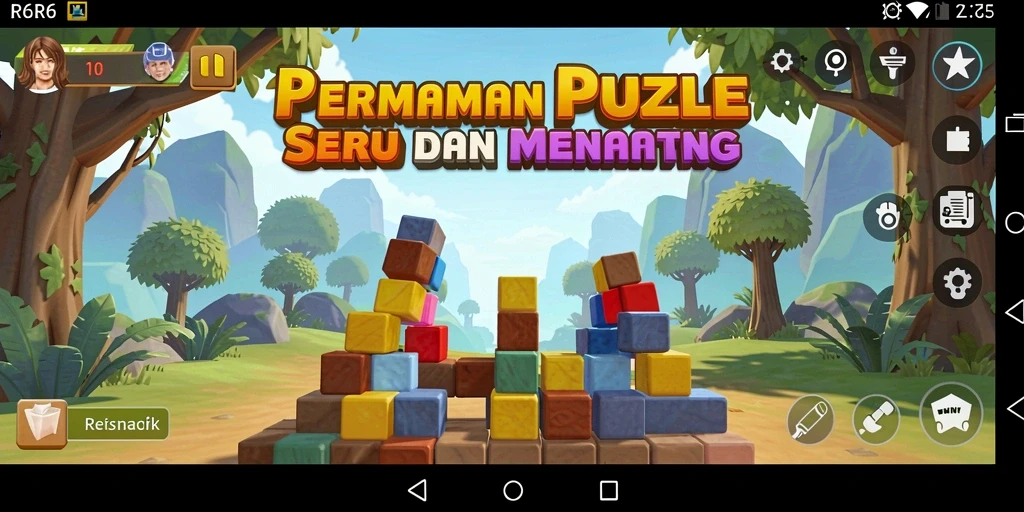 Screenshot utama R6R6 menampilkan gameplay puzzle yang mendebarkan.