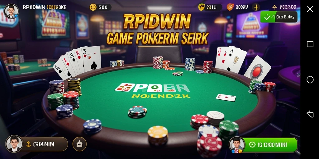 Tampilan permainan poker yang seru dalam RPIDWIN.