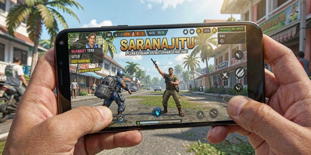 Tampilan antarmuka utama aplikasi SARANAJITU yang intuitif dan menarik.