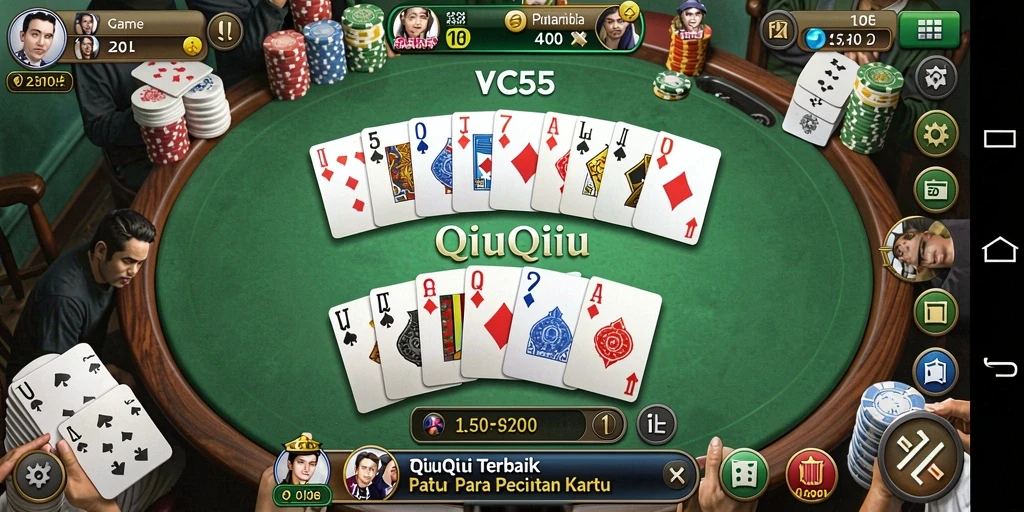Tampilan gameplay QiuQiu yang seru dan menegangkan.